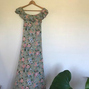 Never worn off the shoulder floral dress
